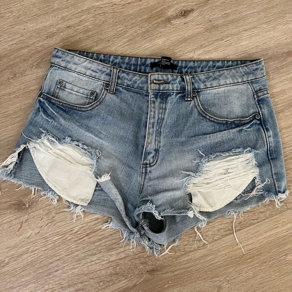 Distressed Jean Shorts